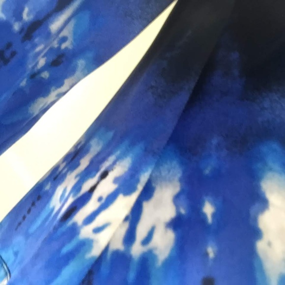 Blue Tie Dye Beaded Silk Kimono Cardigan - Picture 7 of 8